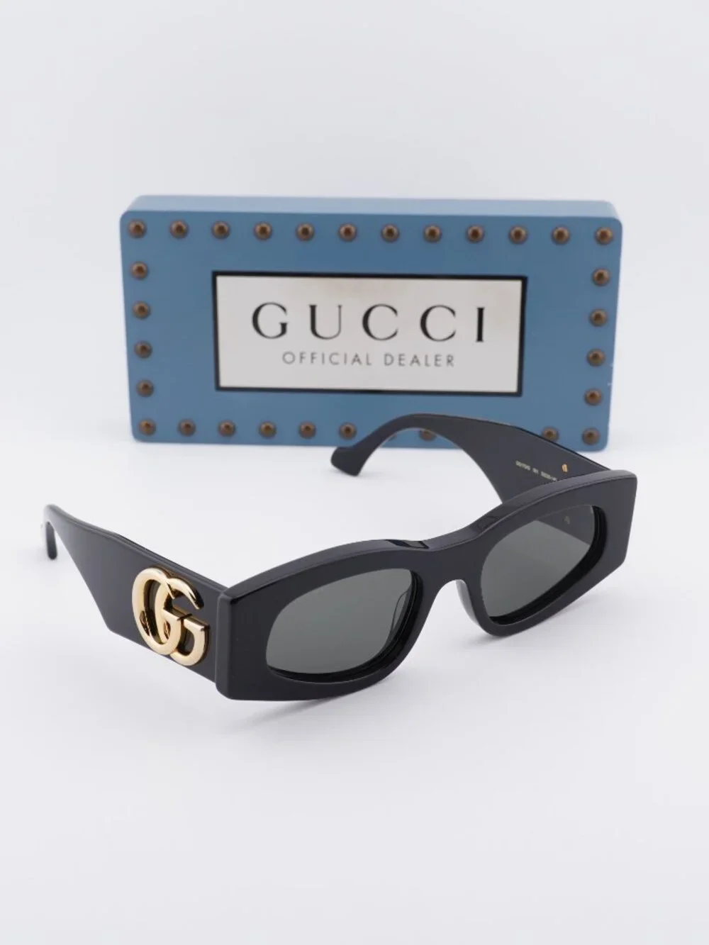 Gucci GG1754S 001 Square Sunglasses - Black / Grey